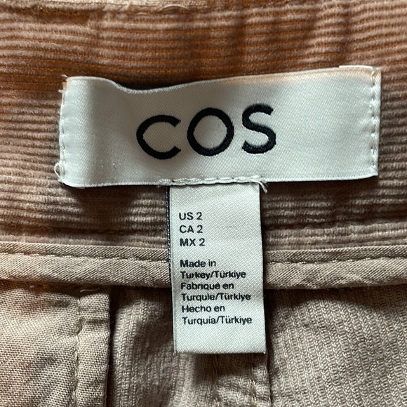 COS Straight Leg 100% Cotton Corduroy Chinos - Picture 8 of 9